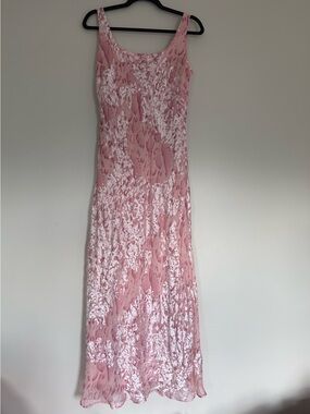 Alex Evenings Y2K Silk Blend Pink Beaded Floral Burnout Fairy Dress &
Jacket 16